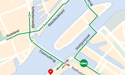 Vervanging tramsporen Wilhelminaplein en Erasmusbrug